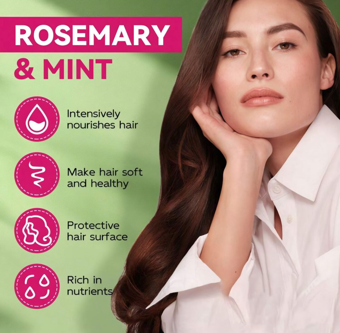 Refreshing rosemary essential oil for hair care