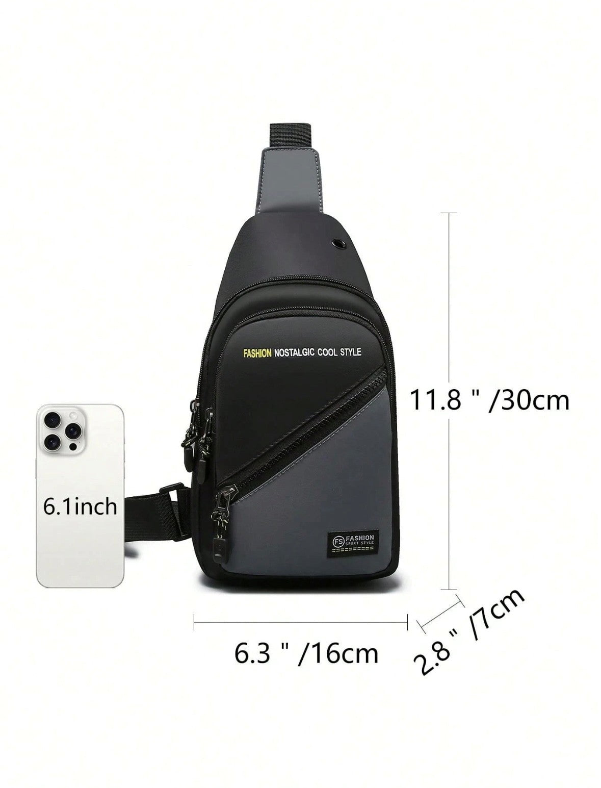 Waterproof and Wear-Resistant Oxford Cloth Chest Bag