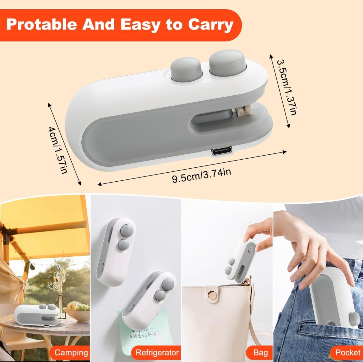 Portable USB rechargeable MINI bag sealer